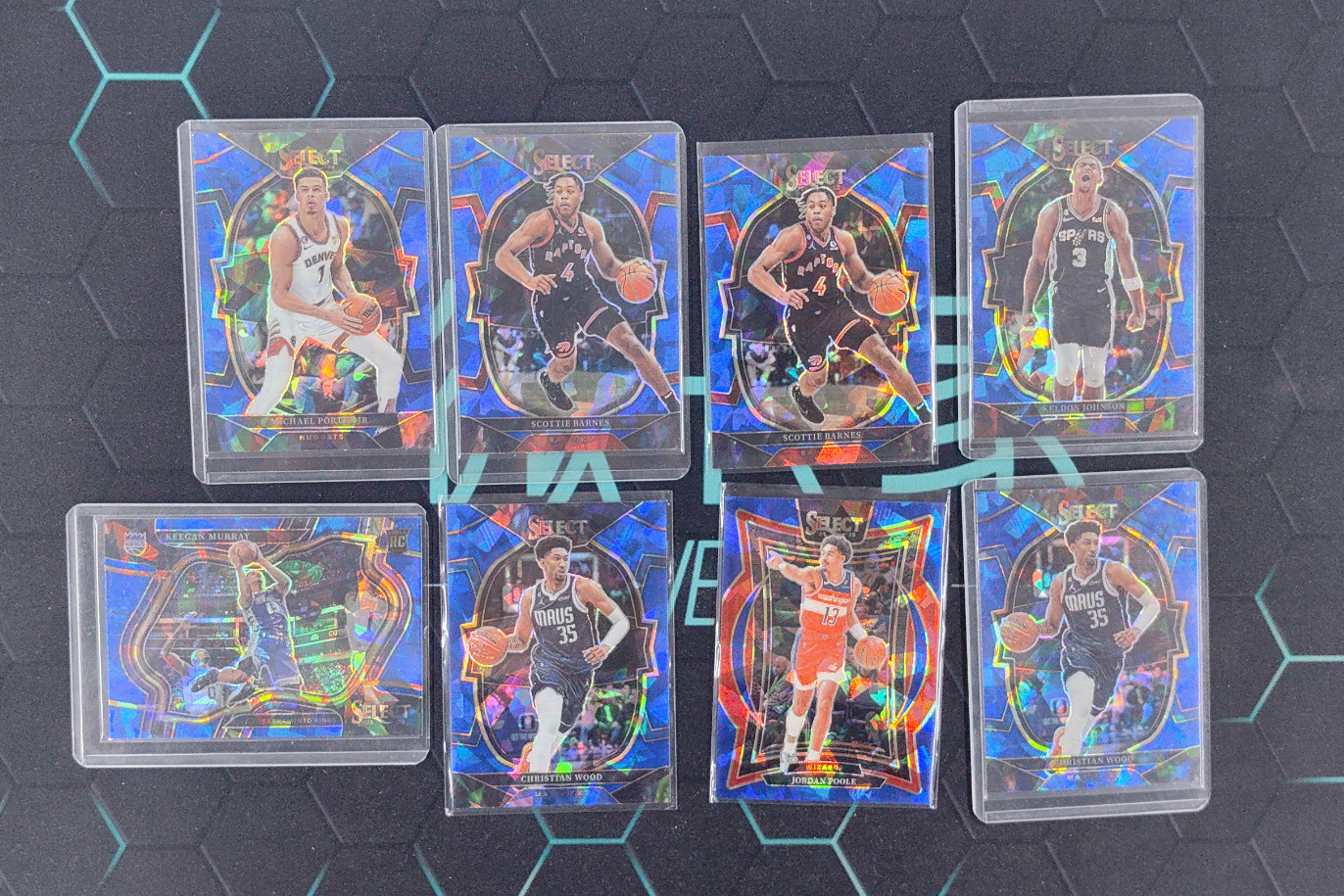 2022-23 Select Keegan Murray Scottie Barnes Courtside Blue Cracked Ice RC LOT8