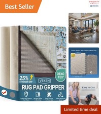 Thick Non Slip Rug Pad 9x12 Ft for Area Rugs Gripper for Hardwood Floors