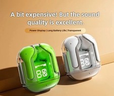 Wireless Transparent Earphones Bluetooth 5.3 with LED Display