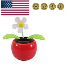 Solar Powered Dancing Flower, Lily, Rose, Sunflower, Petunia Office Desk  Ca...