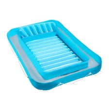 Inflatable Tanning Pool Lounge Float Personal Pool Lounger with Pillow In...