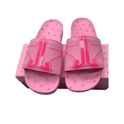 Jeffree Star Cosmetics Pink Unisex Slides Star Logo Sandals Mens 11 Womens 13