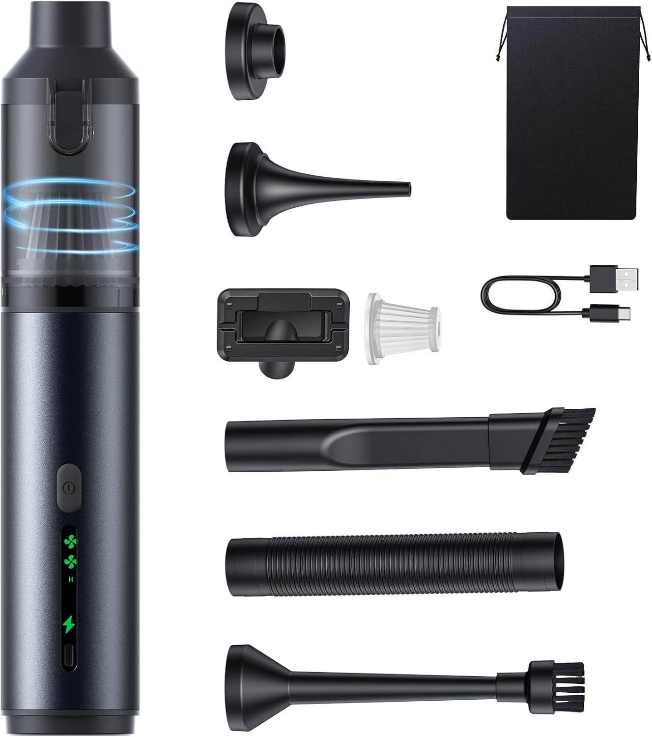 Aspirapolvere Portatile per Auto e Casa - Potenza 16000PA Brushless