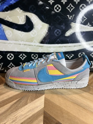 Taille 12 Nike Cortez Classic x Union LA gris jaune rose 2022 daim DR1413 002
