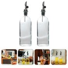  2 Pcs Large Capacity Oil Bottle Glass Dispensers for Kitchen Bottles