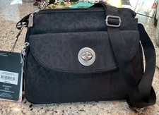 BAGGALLINI Women Cali Crossbody CAC692B0002 Black Cheetah/Nickel RFID MSRP $85