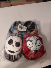 Disney Nightmare Before Christmas Jack Sally Plush Clogs Slippers, M