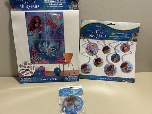 Little Mermaid Movie Disney Birthday Party Decoration Scene Setters ...