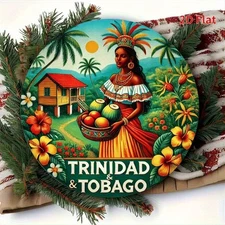 2D Flat2D Flat, 1pc 7.87X 7.87Inch Aluminum Metal Wall Decoration Colorful Trini