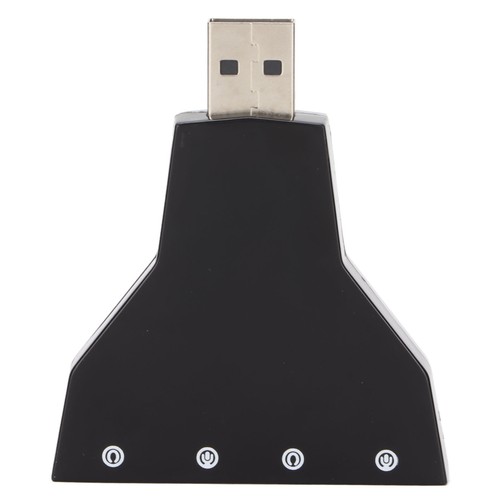 USB Sound Card Virtual 7.1 Channel External Stereo Sound Adapter For Lap NEW - Afbeelding 3 van 12