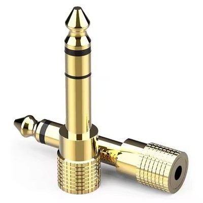 Klinken Audio Adapter 3,5 mm Klinke Aux In Buchse auf 6,35 mm Stecker Kupplung