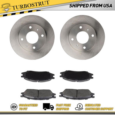 Front OE Brake Rotors Brake Ceramic Pads Kit For 2011-2013 Renault Scala