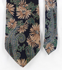 Geoffrey Beene Classic Tie 100% Silk Floral Paisley Made in USA 57.5 x 4