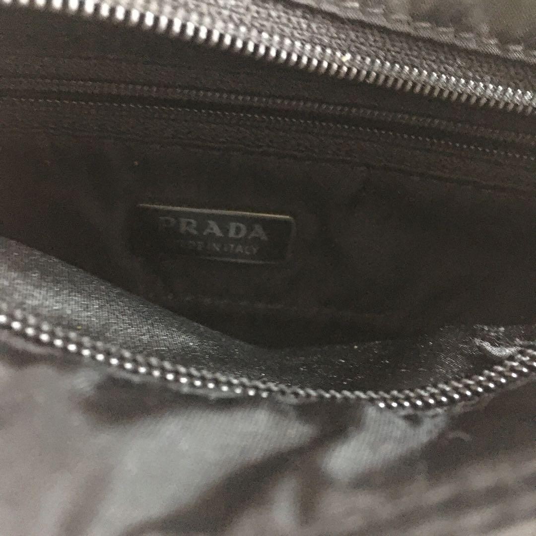 Prada Mini Bag Authentic Leather Black Women's Crossbody Pouch Compact thumbnail 3