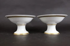 Pair antique 19th century French porcelain Tazza Fruit bowls