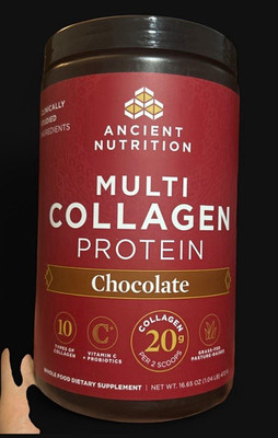 Ancient Nutrition Multi Collagen Protein Powder Chocolate 16.65 oz (1.04 lb)