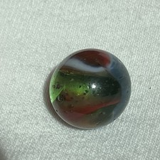 Vintage Peltier Transparent Rainbo Glass Marble .60 Excellent Condition