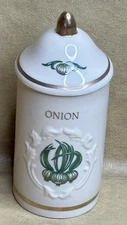 Vintage Onion The Lenox Spice Garden 1992 Fine Porcelain Spice Jar & Lid *READ*