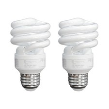 Compact Fluorescent Light Bulbs 13W E26 Base 2700K Soft White 900 Lumens 2 Pack