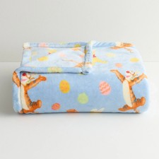NEW DISNEY WINNIE THE POOH TIGGER EASTER EGGS THROW BLANKET THE BIG ONE 5X6 FT