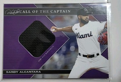 2022 TOPPS X DEREK JETER Call of the Captain Sandy Alcantara Purple /50 Marlins