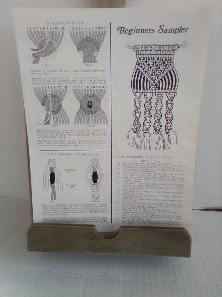 MACRAME Macra-Hangings Lee Originals L-707 Vintage 1975 Craft Booklet Thelma Lee - Image 4 of 4
