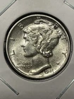 1941 P - Silver Winged (Mercury) Dime - very, very lightly circulated, AU+