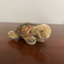 VINTAGE STEIFF GENUINE MOHAIR TURTLE "SLO" SMALL WITH RUBBER SHELL Germany