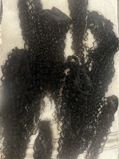 Curly Black Human Hair Weft Extensions 11-20 in, Women's Adult Hair Extension