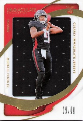 2024 Panini Immaculate Michael Penix Jr. Clearly Immaculate Rookie Jerseys #/99