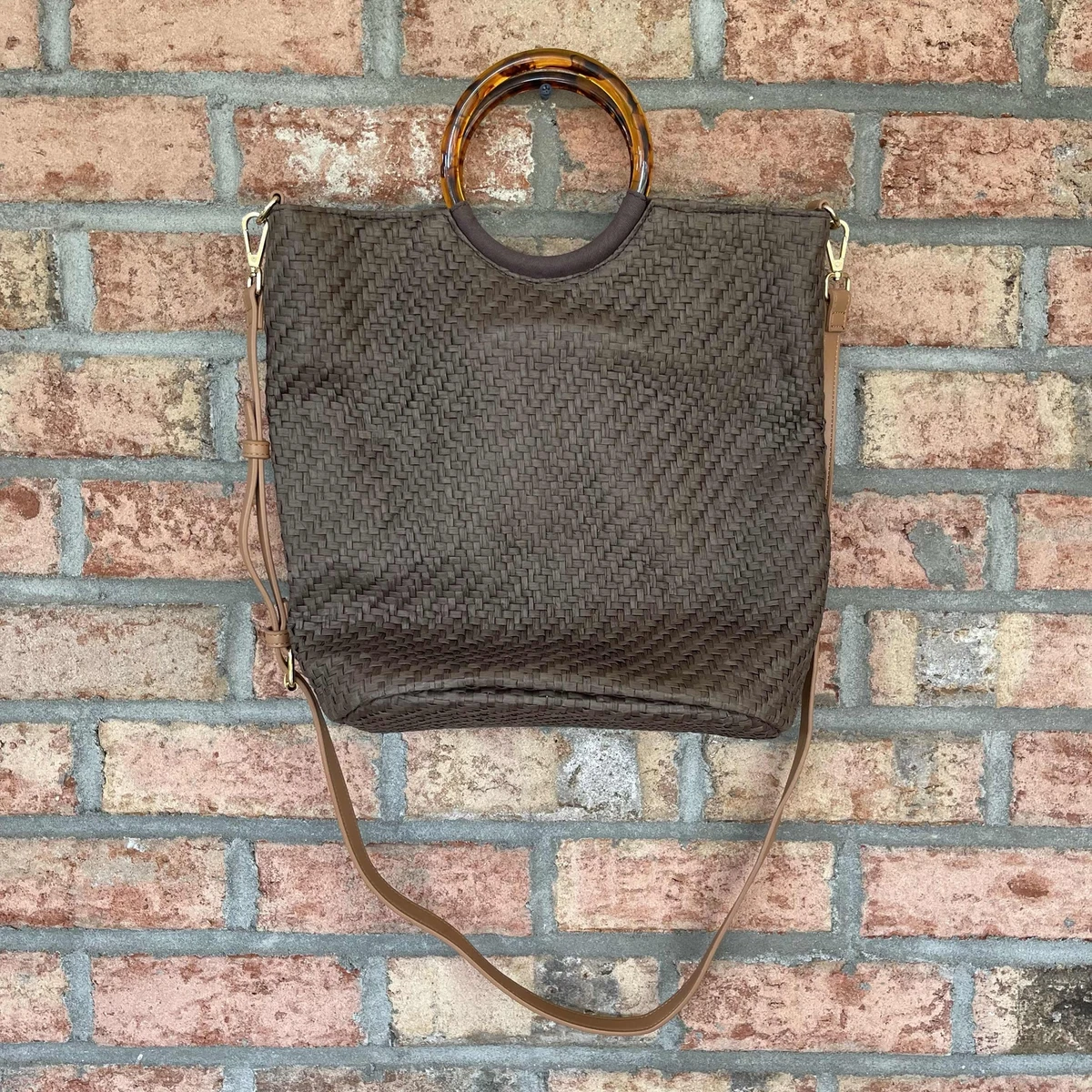 Banana Republic Factory Brown Woven Straw Large Oversized Tote Bag Crossbody