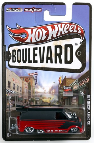 Hot Wheels \u0026#039;85 Chevy Astro Van Boulevard Series #X8237 NRFP 2012  Black/Red 1:64 | eBay