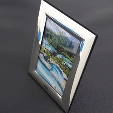 Maturi Bilderrahmen Versilbert – Für 2 Fotos 12,7x17,8 Cm (5x7 Zoll), Mit Glas Und Samtrücken