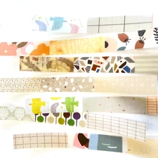 Retro Pattern Washi Tape Strips Scrapbooking Planners Journals Collage