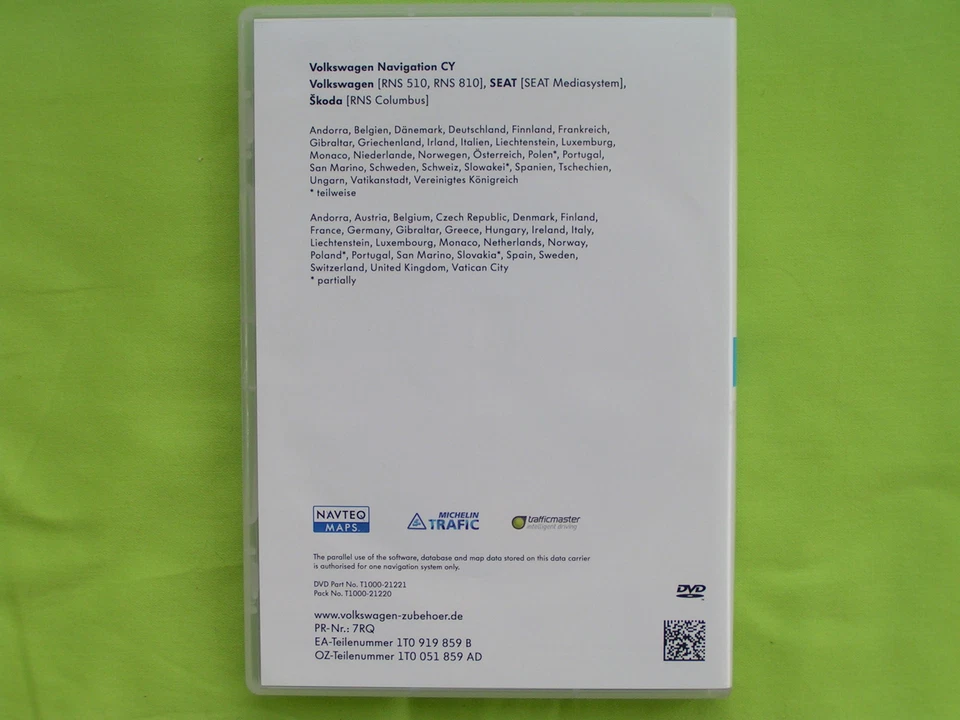 DVD NAVIGATION CY EUROPA WEST 2013 V10 VW RNS 510 810 GOLF PASSAT TOUAREG T5 EOS - Bild 2 von 4