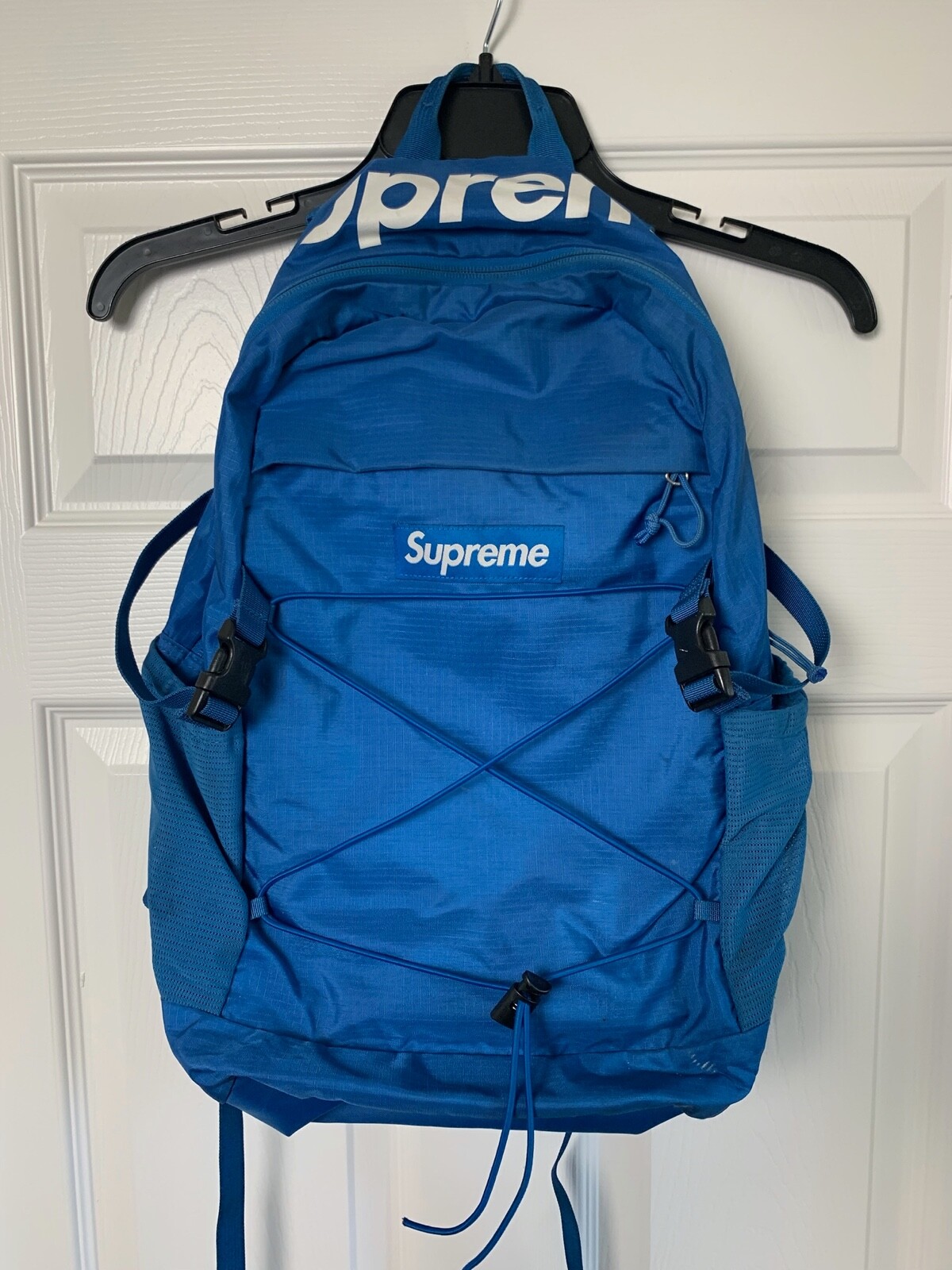 supreme backpack ss18 blue