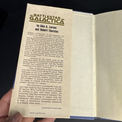 Battlestar Galactica by Glen A Larson and Robert Thurston HC DJ Book Club 1978 - Photo 5/9