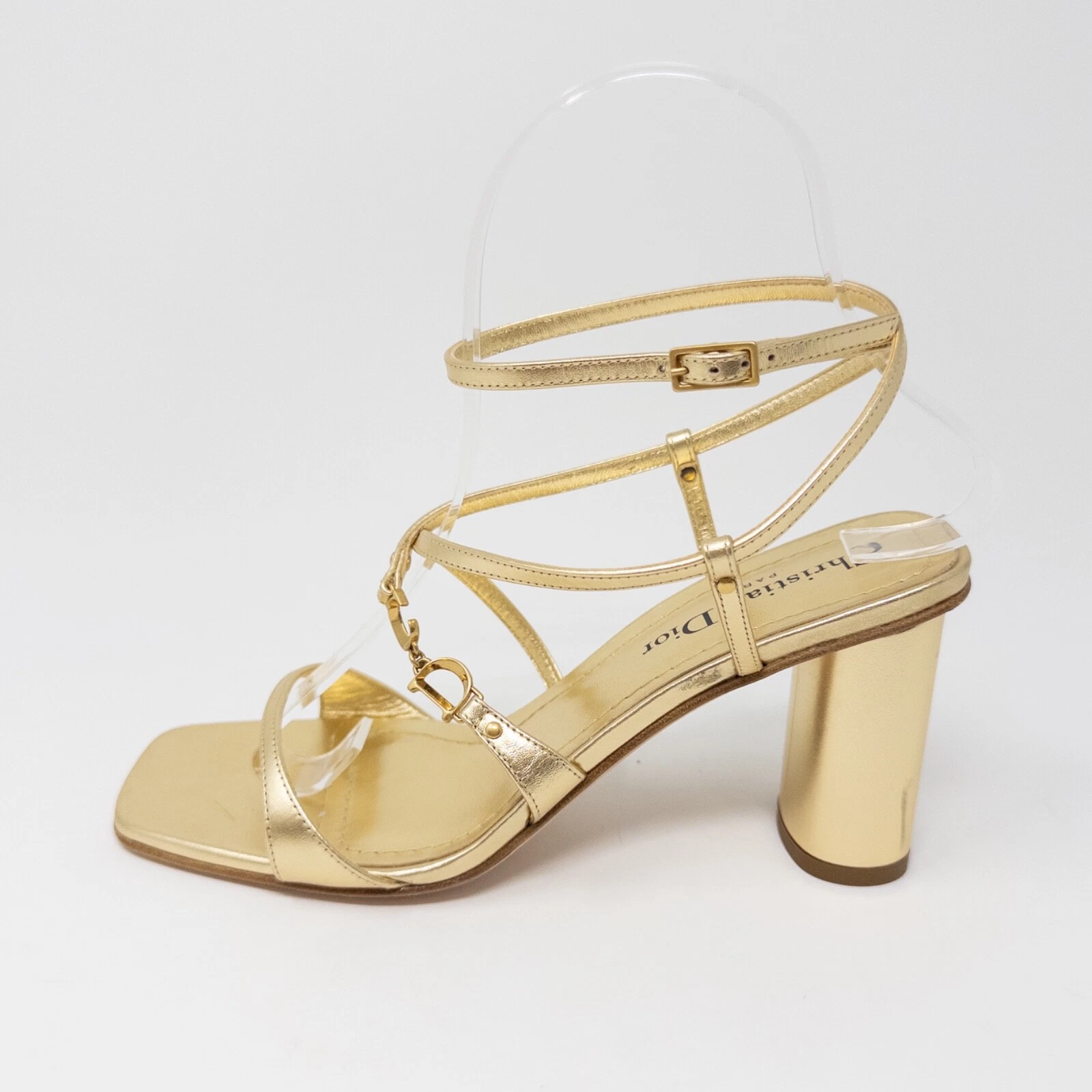 Sandales à talons Christian Dior C’est Dior dorées chaussures femme pointure 36 EU 6 US