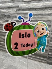 Cocomelon Baby JJ Personalised Cake Topper..Gloss Finish.. Free P&P!