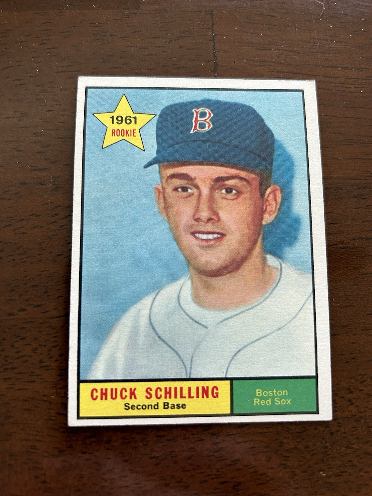 1961 Topps - #499 Chuck Schilling (RC) Boston Red Sox  EXNMT