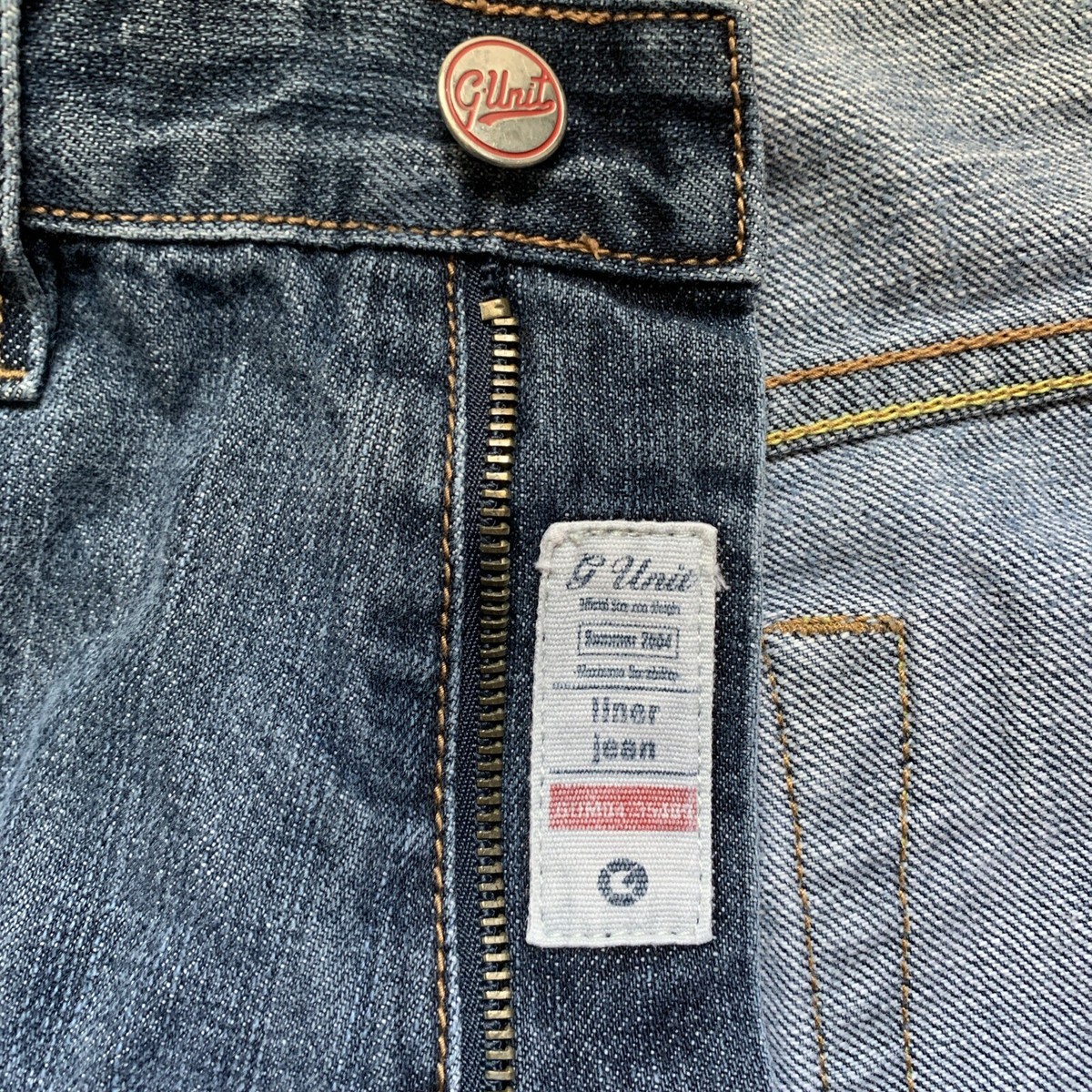yuuu♡ G - UNIT Vintage Jeans 38 / 34 Denim Crotch Zipper 50 Cent