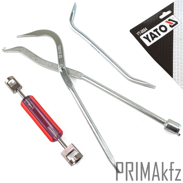 Yato YT-0684 Bremsbacken Montage Satz Trommelbremse Bremstrommel Bremsfederzange-image