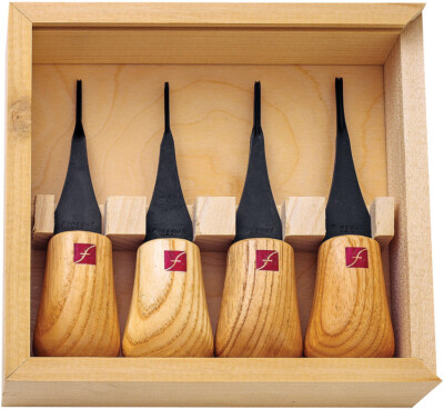 Flexcut Tan Wood Carbon Steel 4pc Carving Knives Micro-Palm Tool Set FR804