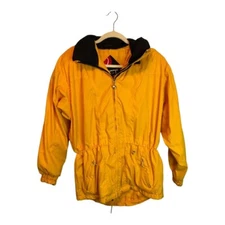 Obermeyer Coat Women's Size 8 Zinnia Hooded Ski Snowboard Outdoor Gold Black