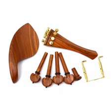 New 4/4 Violin Kit Rosewood Violin Peg Tailpiece Chinrest Endpin Tuner