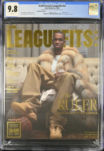 Shai Gilgeous-Alexander SLAM PRESENTS LEAGUE FITS GOLD Magazine 2025 CGC 9.8