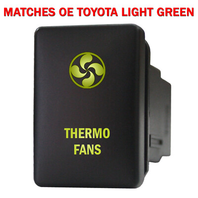 THERMO FANS 970NG Push switch 12volt For Toyota OEM Tacoma LED NEW GREEN