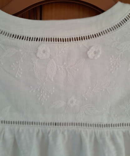 Monsoon Indi Embroidered Sleeve Shirt - Ivory - Size XL - Picture 8 of 19