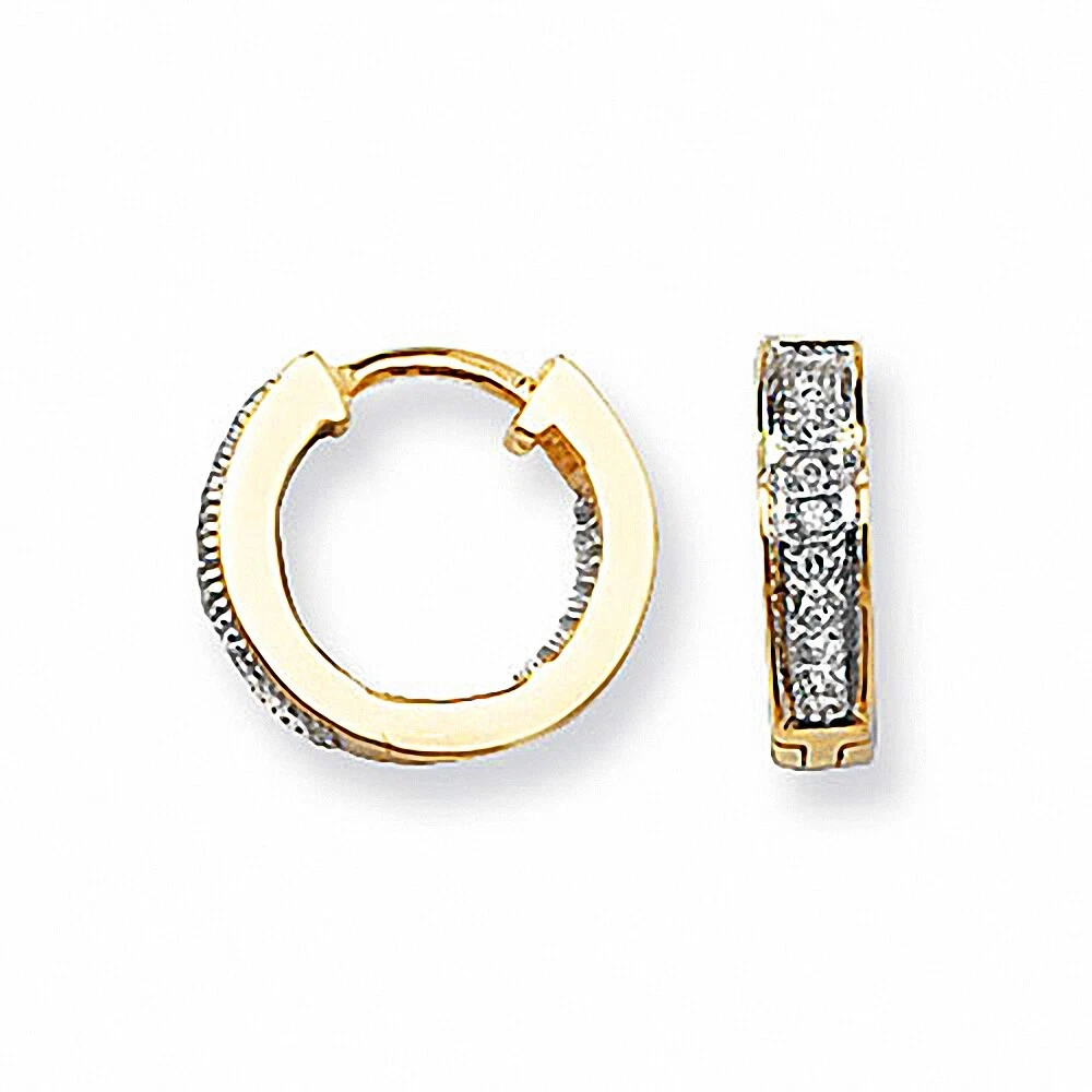 Mens white gold diamond hotsell hoop earrings