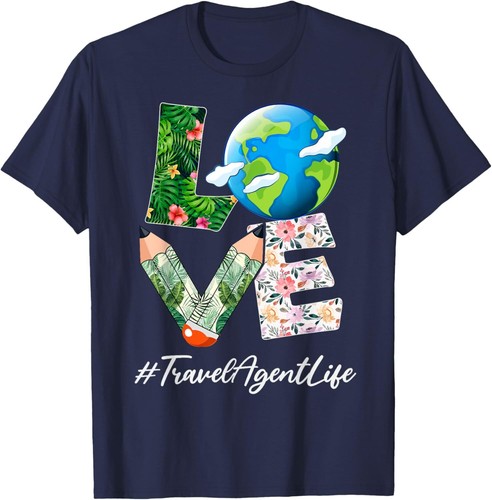 Travel Agent Love World Earth Day Save the Planet T-Shirt Hoodie - Picture 7 of 18